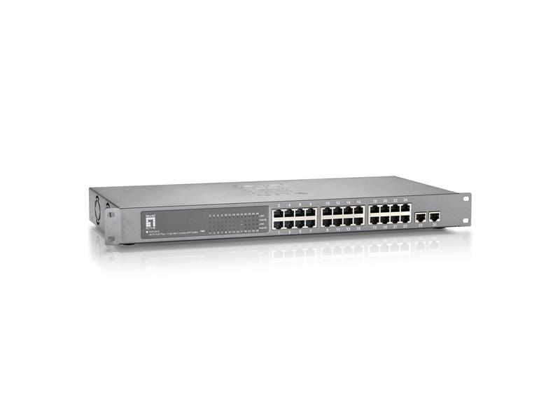 LevelOne FGP-2412W630 netwerk-switch Fast Ethernet (10/100) Power over Ethernet (PoE) Grijs