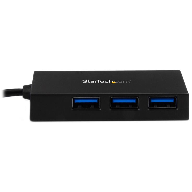 StarTech.com 4 Port USB-C Hub, USB Type-C Hub met 4x USB-A (USB 3.0/3.1 Gen 1 SuperSpeed 5Gbps), USB Bus of Self Powered, Draagbare USB-C naar USB-A B