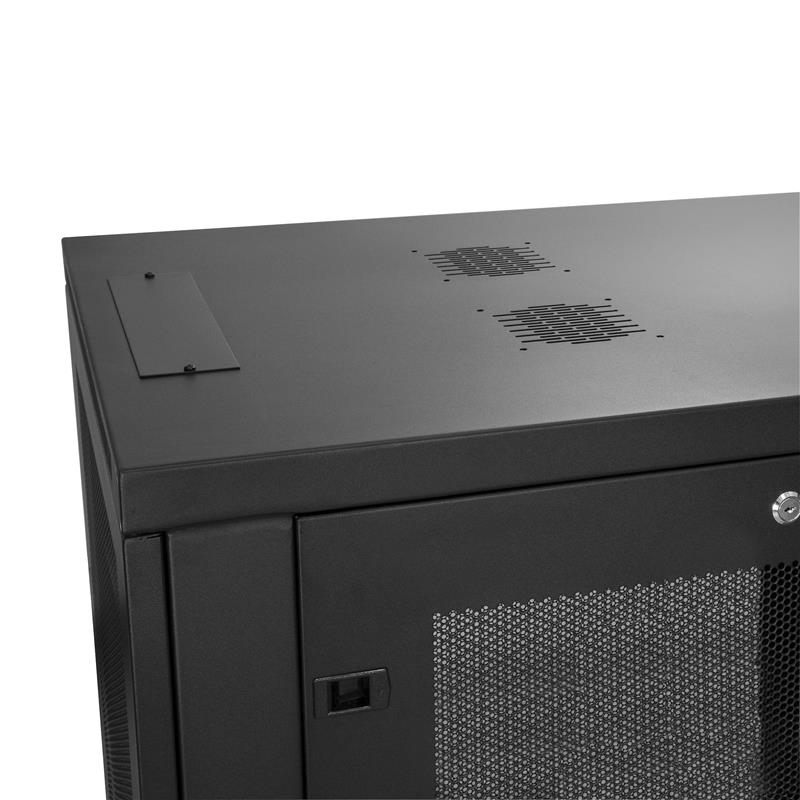 StarTech.com 18U 19” Server Rack Cabinet, 4 Post, Verstelbare Diepte (5 tot 76cm), IT Rack voor Netwerkapparatuur op Wielen met Schap & Kabel Manageme