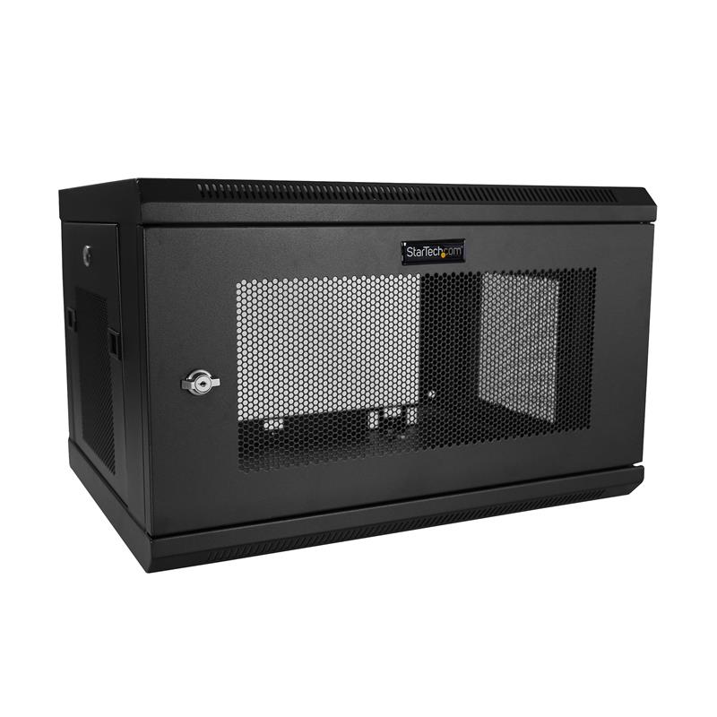 StarTech.com 6U 19"" Wandmonteerbaar Netwerk Cabinet, Diepte 38cm (15""), Afsluitbaar IT Rack voor Netwerk Switch/Apparatuur, Geventileerd Data Rack m