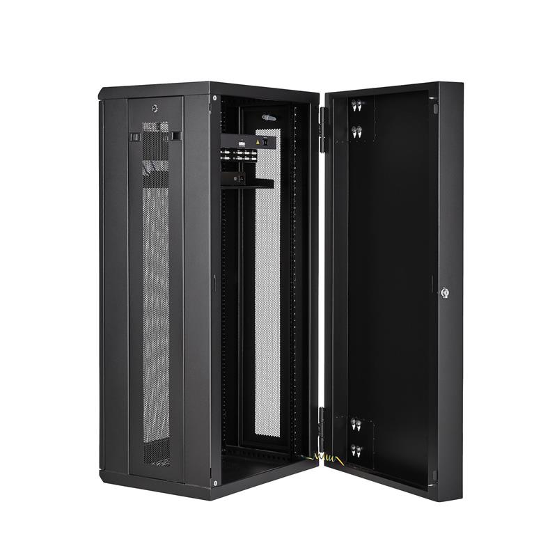 StarTech.com 26U 19"" Wandmonteerbaar Netwerk Cabinet, Diepte 40cm (16""), Afsluitbaar IT Rack voor Netwerk Switch/Apparatuur, Geventileerd Data Rack 