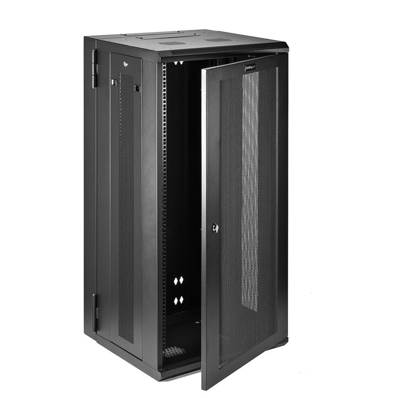 StarTech.com 26U 19"" Wandmonteerbaar Netwerk Cabinet, Diepte 40cm (16""), Afsluitbaar IT Rack voor Netwerk Switch/Apparatuur, Geventileerd Data Rack 