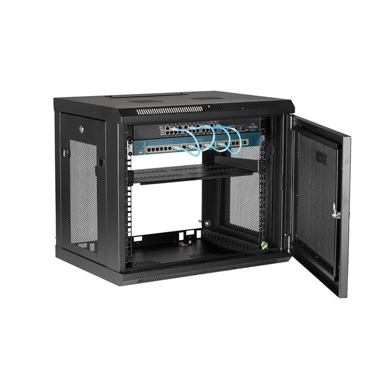 StarTech.com 9U 19"" Wandmonteerbaar Netwerk Cabinet, Verstelbare Diepte (16 tot 18cm), 2 Post, Vergrendelbaar & Geventileerde IT Netwerk Switch Rack 