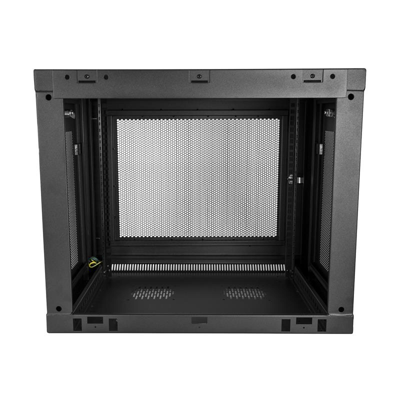 StarTech.com 9U 19"" Wandmonteerbaar Netwerk Cabinet, Verstelbare Diepte (16 tot 18cm), 2 Post, Vergrendelbaar & Geventileerde IT Netwerk Switch Rack 