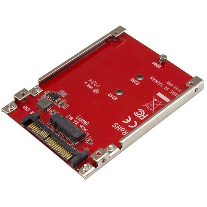 StarTech.com M.2 schijf naar U.2 (SFF-8639) host adapter voor M.2 PCIe NVMe SSDs