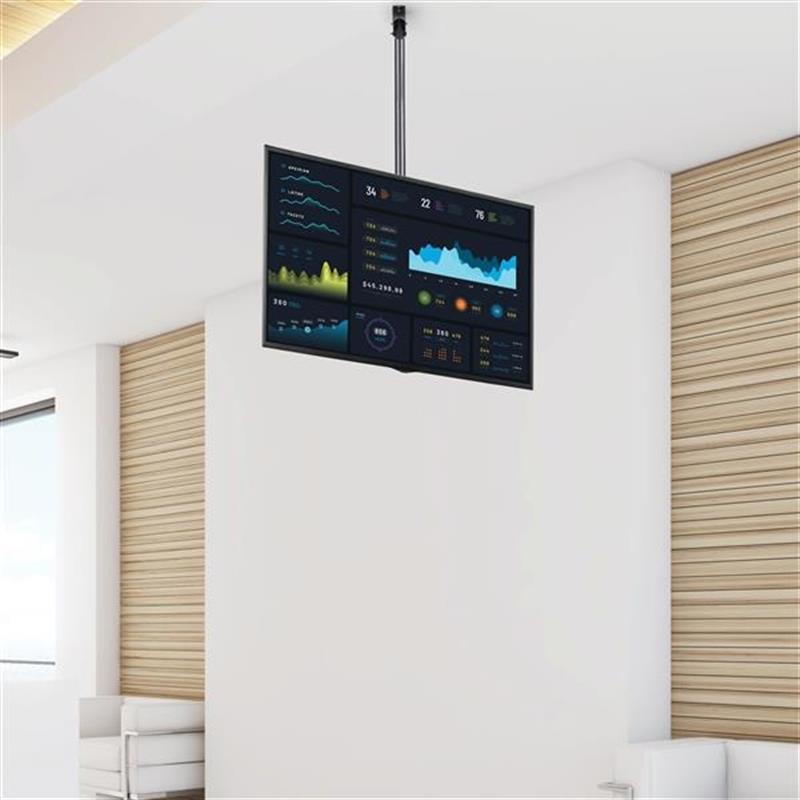 StarTech.com TV beugel voor hoog plafond 2,5 m tot 3 m lange stang voor 32"" to 75"" tvs volledig instelbaar