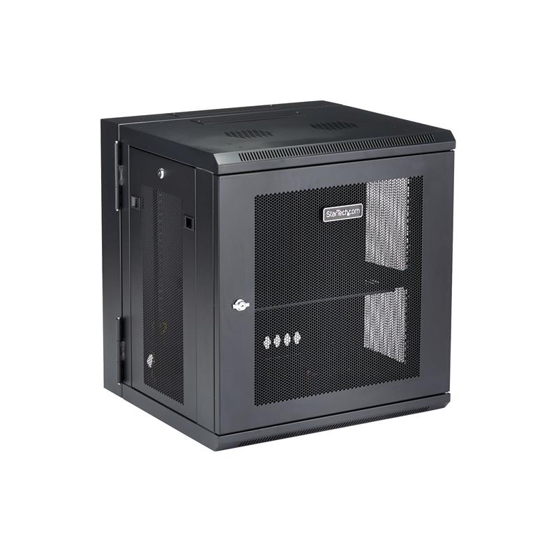 StarTech.com 12U 19"" Wandmonteerbaar Netwerk Cabinet, Diepte 40cm (16""), Afsluitbaar IT Rack voor Netwerk Switch/Apparatuur, Geventileerd Data Rack 