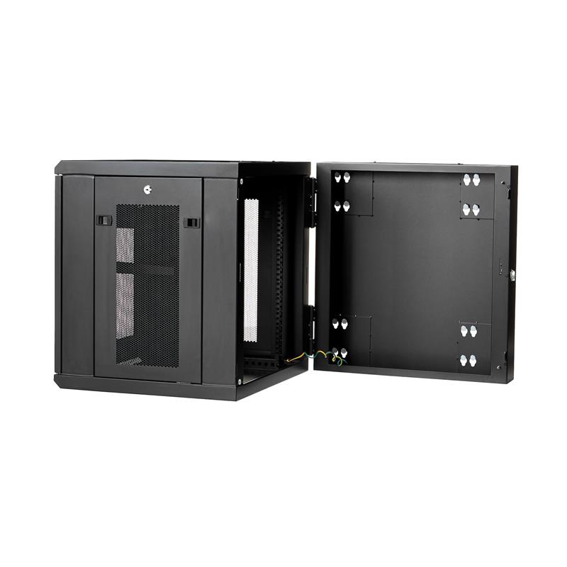 StarTech.com 12U 19"" Wandmonteerbaar Netwerk Cabinet, Diepte 51cm (20""), 4 Post, Afsluitbaar IT Rack met Schap, Geventileerd Data Rack voor Switch, 