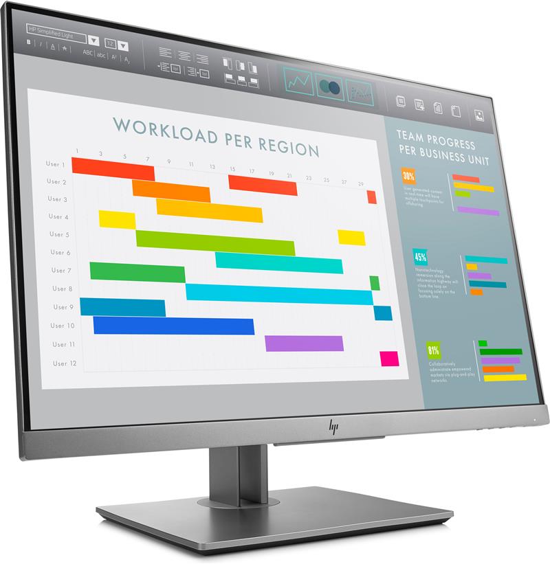 HP EliteDisplay E243i LED display 61 cm (24"") 1920 x 1200 Pixels WUXGA Flat Zwart, Zilver