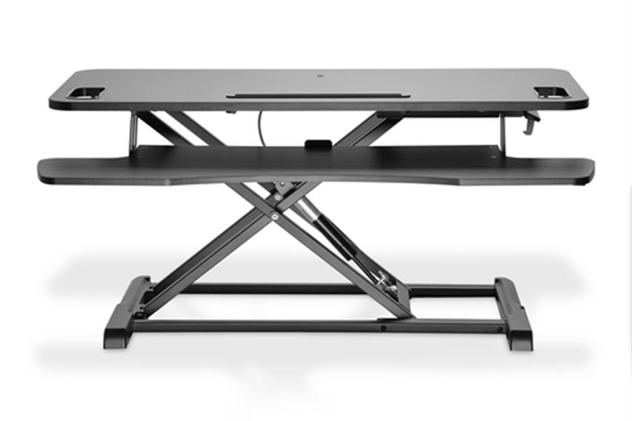 Height Adjustable Sit-Stand desktop 95x61x10-50cm - Lower Keyboard and mouse deck