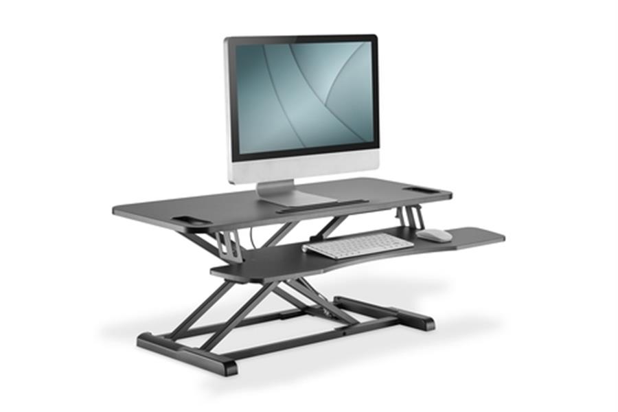 Height Adjustable Sit-Stand desktop 95x61x10-50cm - Lower Keyboard and mouse deck