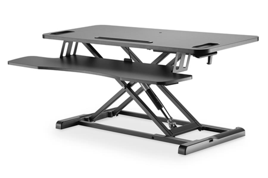 Height Adjustable Sit-Stand desktop 95x61x10-50cm - Lower Keyboard and mouse deck