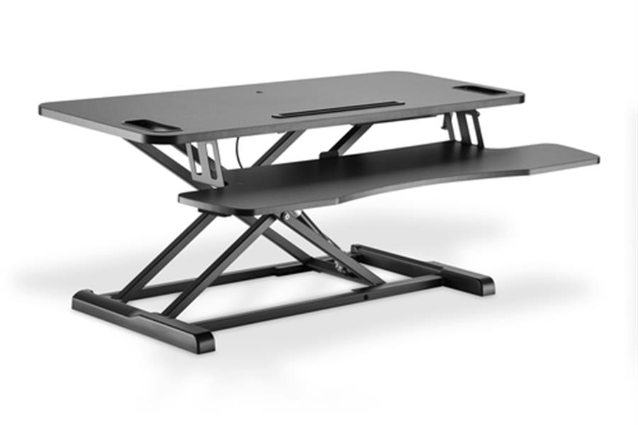 Height Adjustable Sit-Stand desktop 95x61x10-50cm - Lower Keyboard and mouse deck