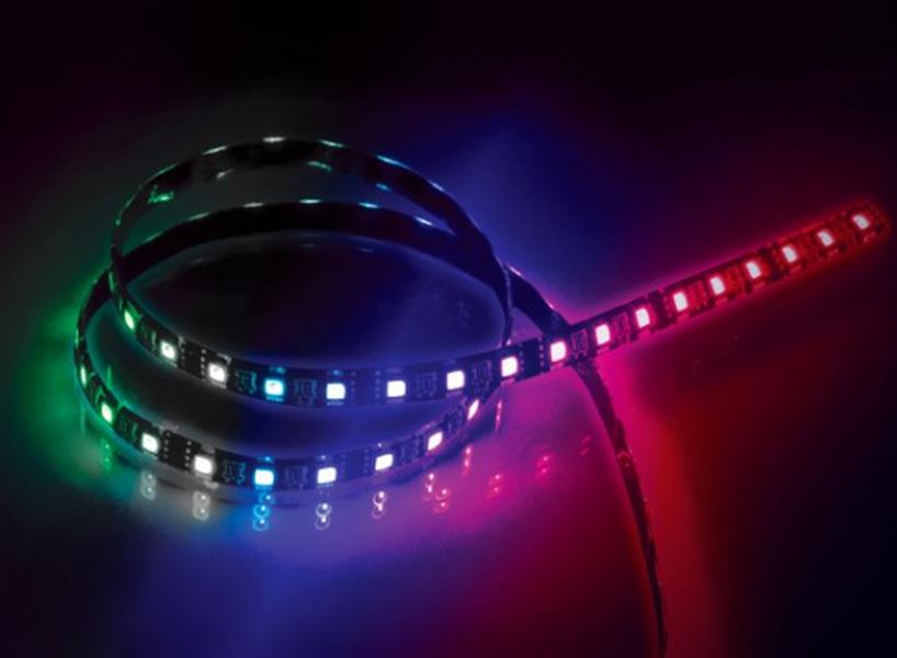 Akasa VegasMBW 9pc Magnetic LED Strip light 50cm RGBW Gigabyte Fusion Certified 5 Pin Header