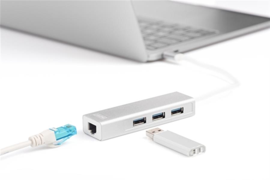 3 PORT USB 3 0 TYPE C HUB GIGABIT