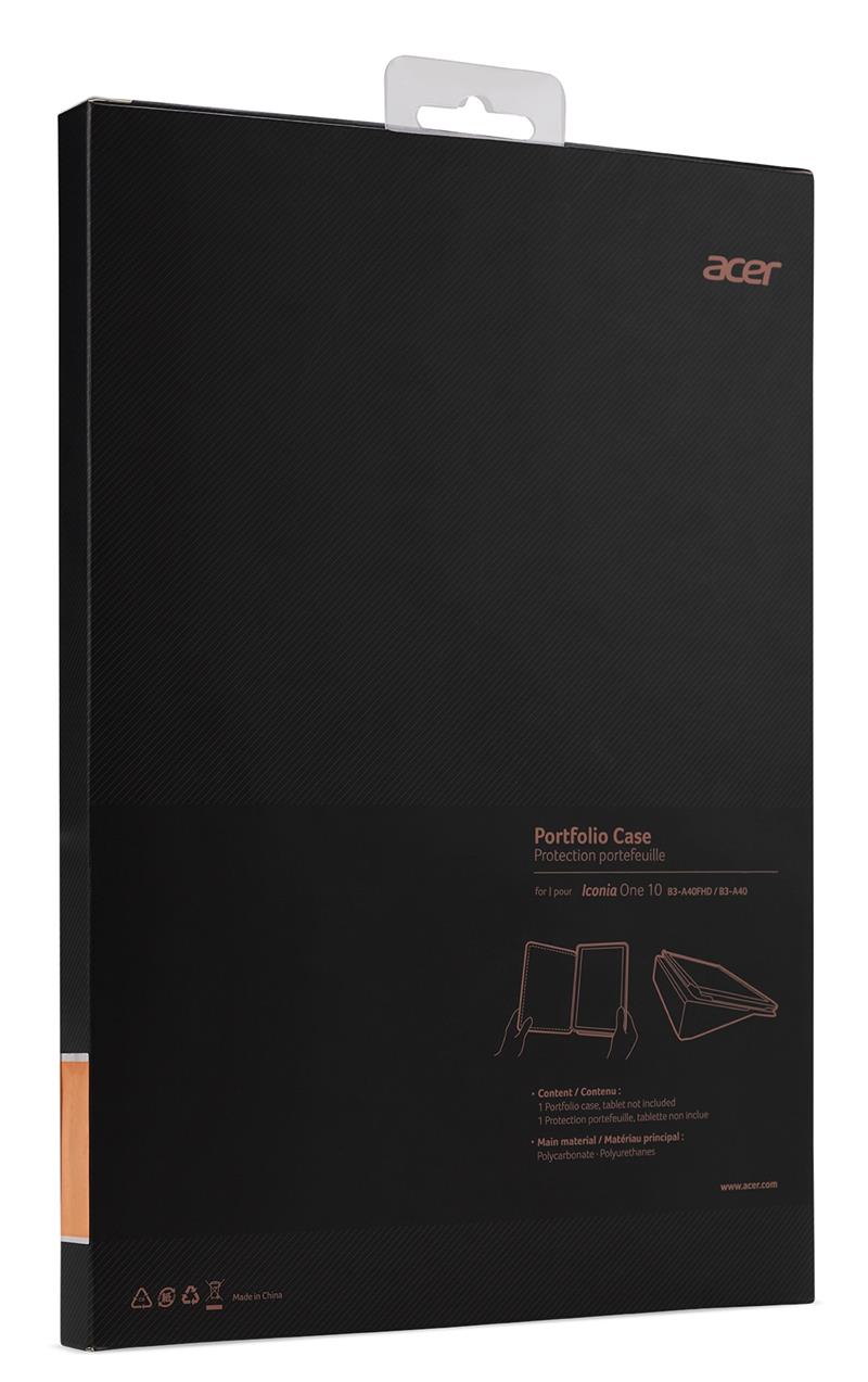 Portfolio Case voor Acer Iconia One 10 B3-A40FHD B3-A40 - Zwart