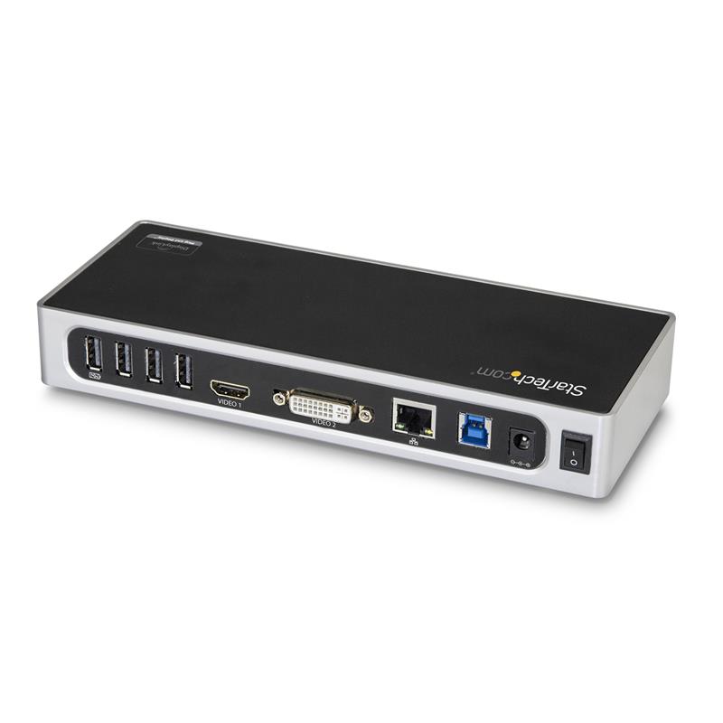 StarTech.com USB 3.0 Docking Station Dual Monitor Laptop Docking Station met HDMI & DVI/VGA Video 6-Port USB 3.1 Gen 1 5Gbps Hub, GbE, Audio Universee