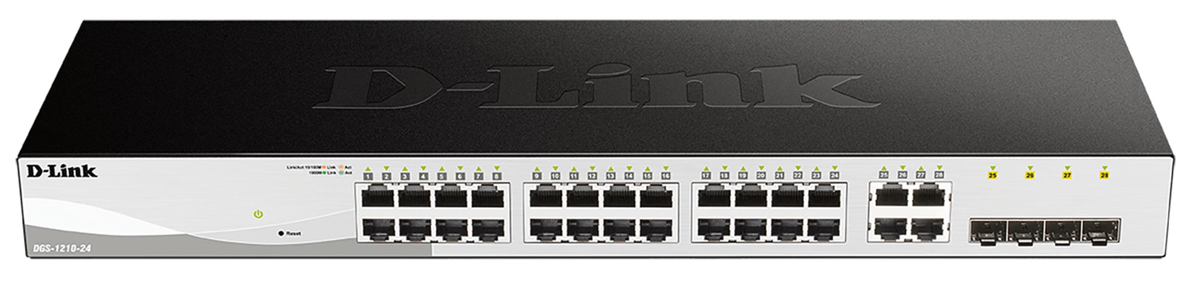 D-Link DGS-1210-24 netwerk-switch Managed L2 Gigabit Ethernet (10/100/1000) Zwart 1U
