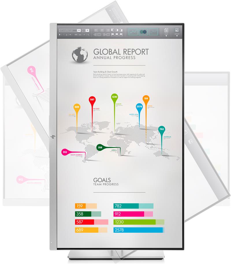 HP EliteDisplay E273q 68,6 cm (27"") 2560 x 1440 Pixels Quad HD LED Flat Zwart, Zilver