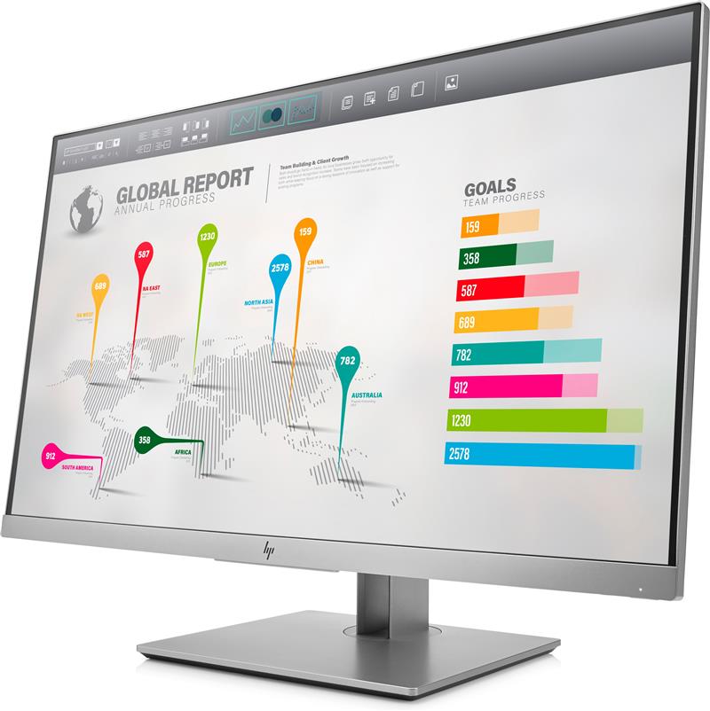 HP EliteDisplay E273q 68,6 cm (27"") 2560 x 1440 Pixels Quad HD LED Flat Zwart, Zilver