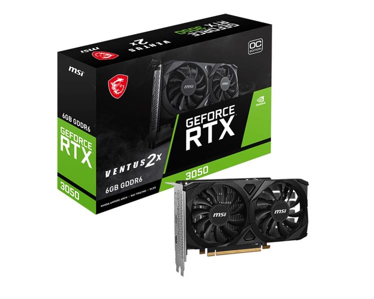 MSI VENTUS GeForce RTX 3050 2X E 6G OC NVIDIA 6 GB GDDR6