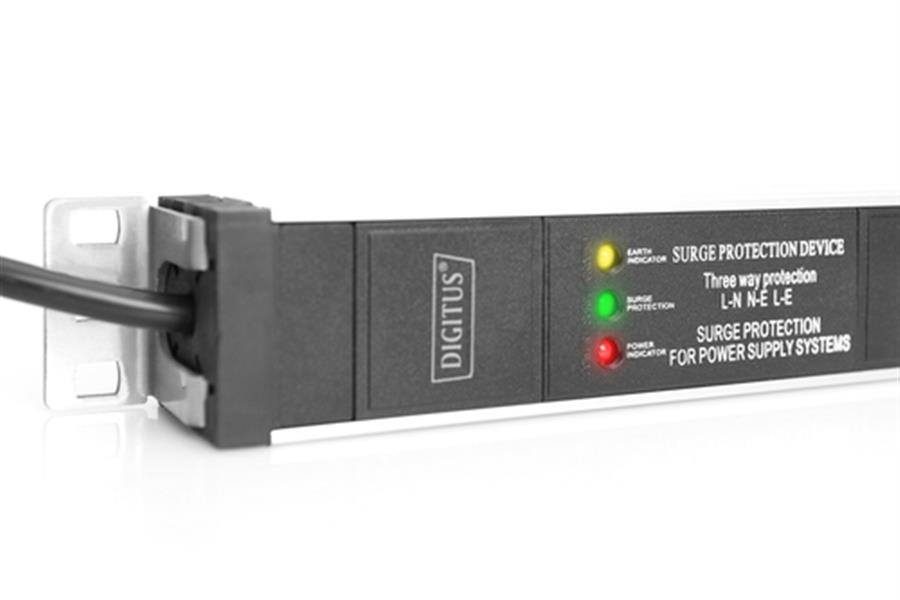 Aluminium PDU - Rackmountable - frequency filter 16A - 4000W - 250VAC 50 60Hz - 7x safety - 2m