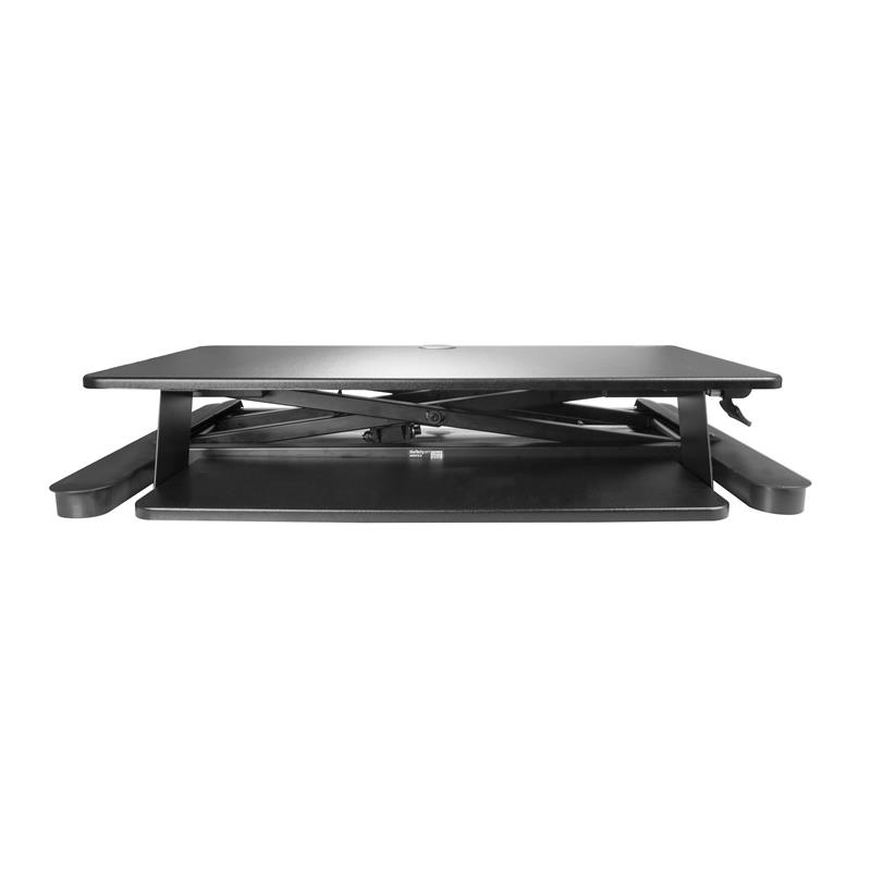 StarTech.com Zit Sta Bureau Converter met Toetsenbordlade, In Hoogte Verstelbaar Ergonomisch Ruim Bureau/Bureaublad (88 x 53cm), Geschikt voor 2 Monit