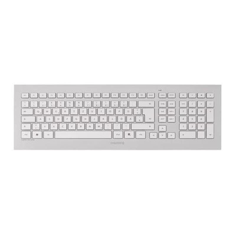 CHERRY DW 8000 toetsenbord RF Draadloos QWERTY Amerikaans Engels Zilver, Wit