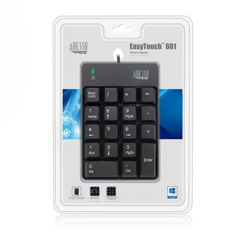 Adesso AKB-601UB numeriek toetsenbord USB Universeel Zwart