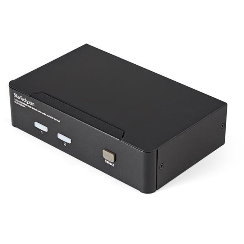 StarTech.com 2-poort USB HDMI KVM-switch met Audio en USB 2.0-hub