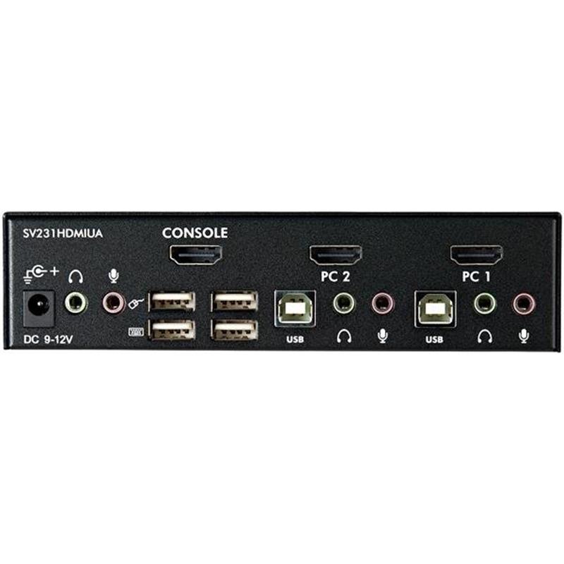 StarTech.com 2-poort USB HDMI KVM-switch met Audio en USB 2.0-hub