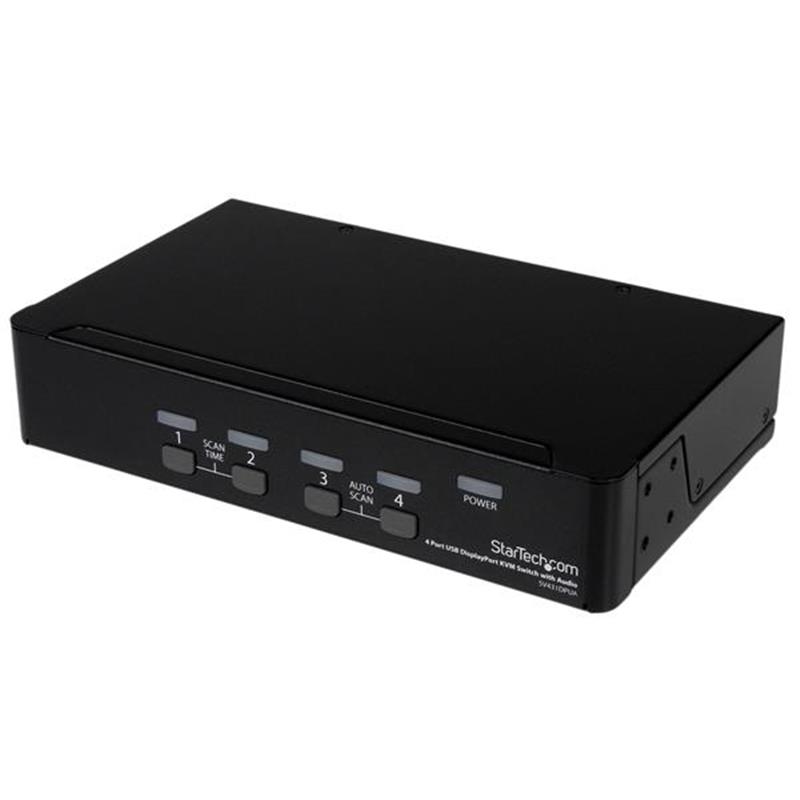 StarTech.com 4-poort USB DisplayPort KVM-switch met Audio