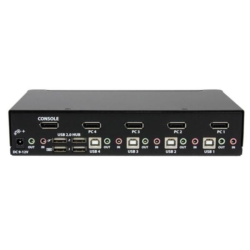 StarTech.com 4-poort USB DisplayPort KVM-switch met Audio