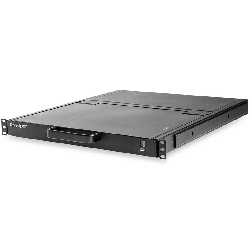 StarTech.com Single Port KVM Rack Console, HD 1080p, KVM Switch met 17"" LCD Scherm voor Server Rack, Universele 1U LCD KVM Lade met Kabels & Hardware