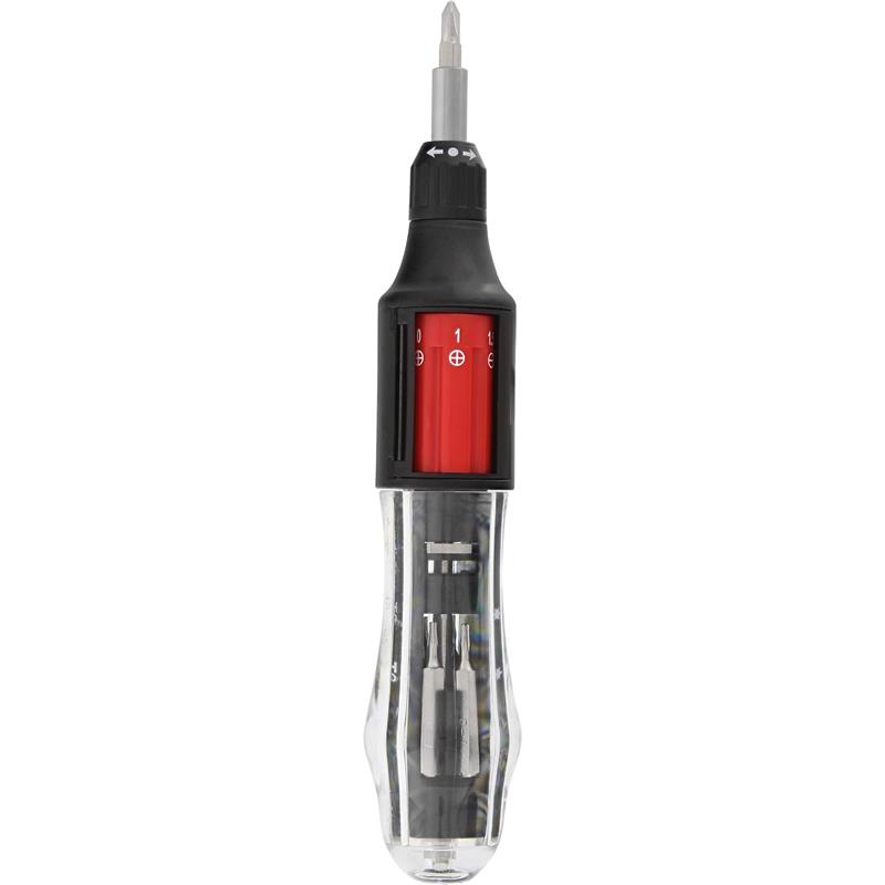 InLine Ratchet screwdriver 10in1 mini with Bit quick change system and magnetic bit holder