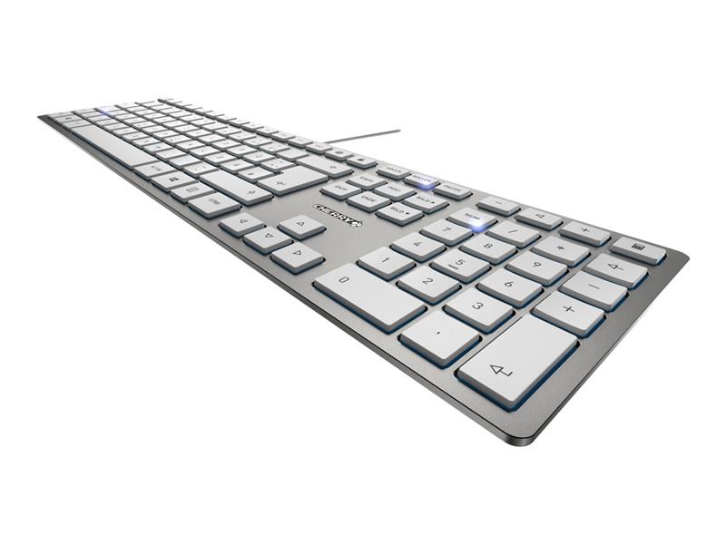 CHERRY KC 6000 SLIM toetsenbord USB QWERTZ Duits Zilver