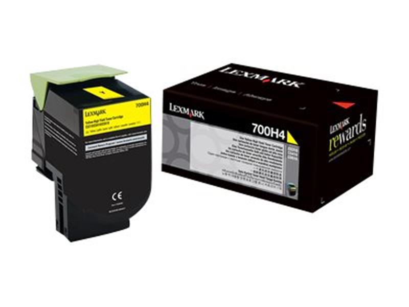 Lexmark 70C0H40 tonercartridge Origineel Geel 1 stuk(s)