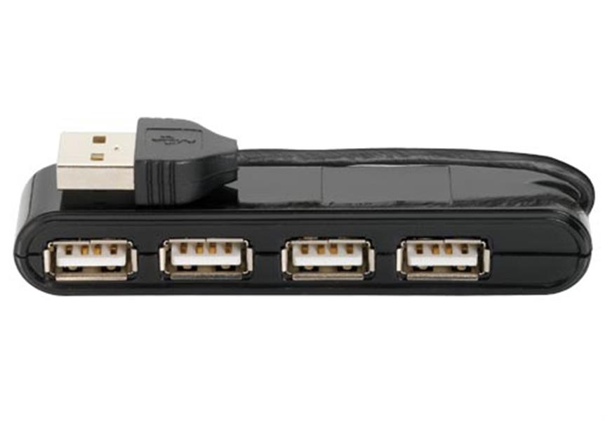 Trust Vecco | 4 Poorts Hub | USB 2.0 | Mini | Zwart