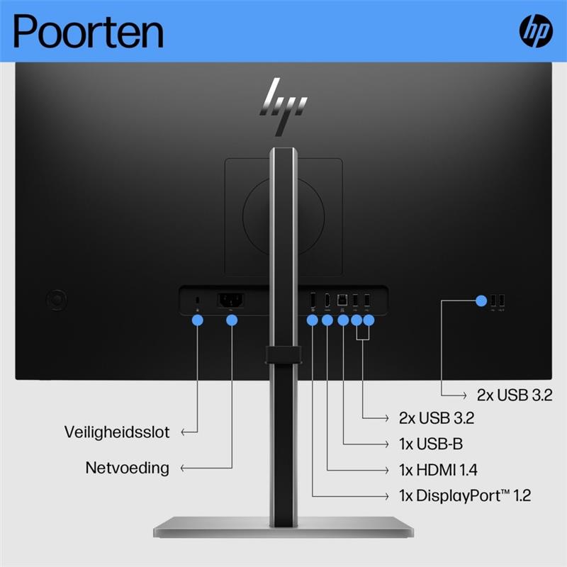 HP E27 G5 computer monitor 68,6 cm (27"") 1920 x 1080 Pixels Full HD Zwart