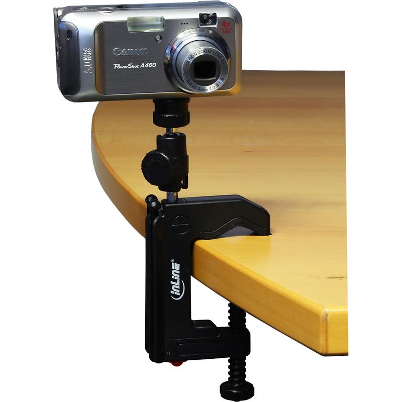 InLine Portable Mini-Tripod for digital cameras with comfortable locking 19cm