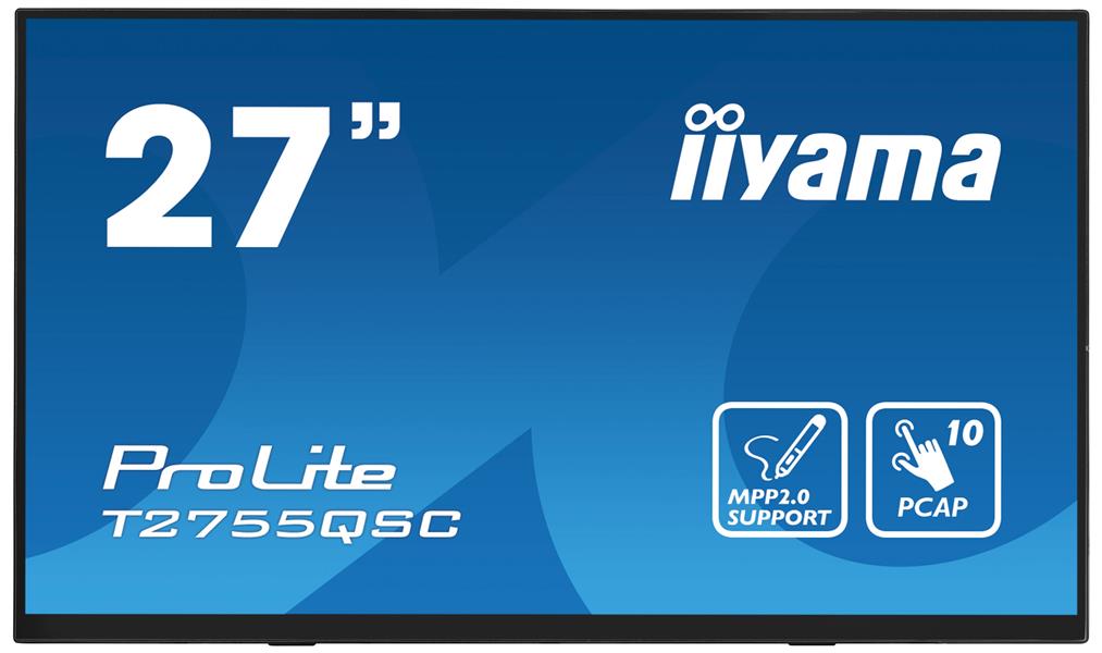 iiyama ProLite T2755QSC-B1 computer monitor 68,6 cm (27"") 2560 x 1440 Pixels Full HD LCD Touchscreen Zwart