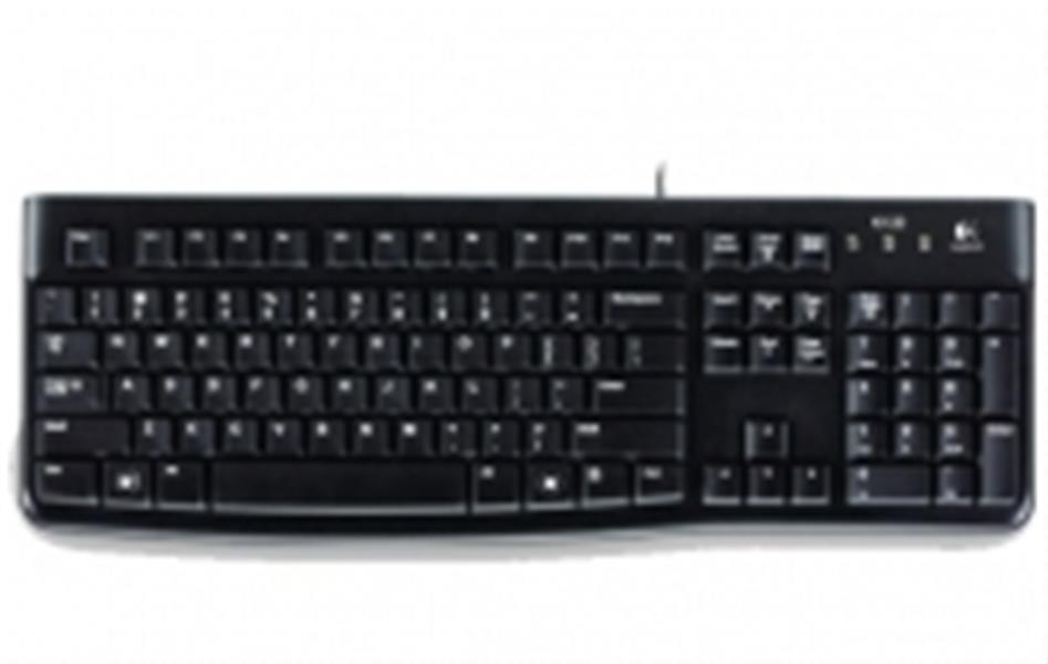 Logitech K120 Corded Keyboard toetsenbord USB QWERTY Scandinavisch Zwart