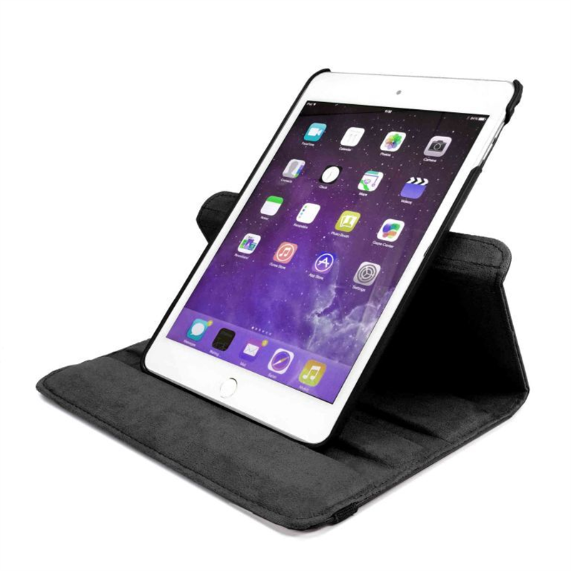 Tuff-Luv - 360 graden draaiende case - Voor iPad Mini 4 - Met slaapfunctie - Zwart