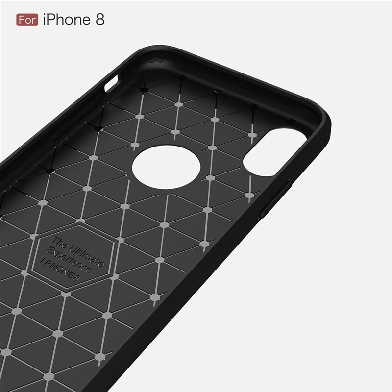 Tuff-luv - Carbon Fiber stijl TPU, Schockbestendige achterkant voor de Apple iPhone X case - blauw