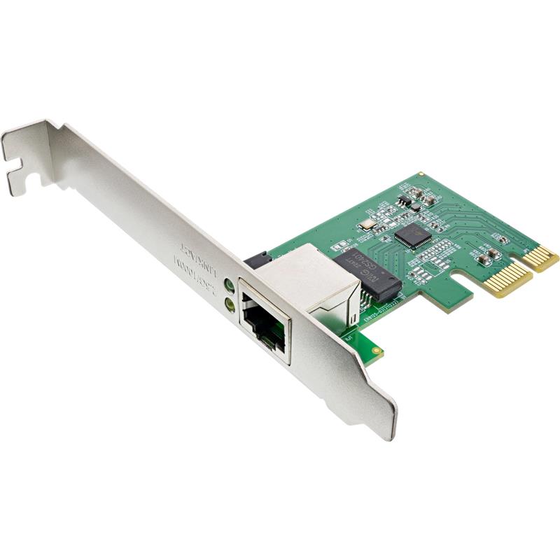 InLine Gigabit network card 1x RJ45 2 5GBit s PCIe x1 incl low profile bracket