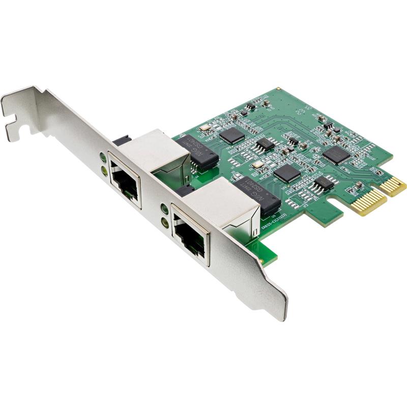 InLine Dual Gigabit network card 1x RJ45 2 5GBit s PCIe x1 incl low profile bracket