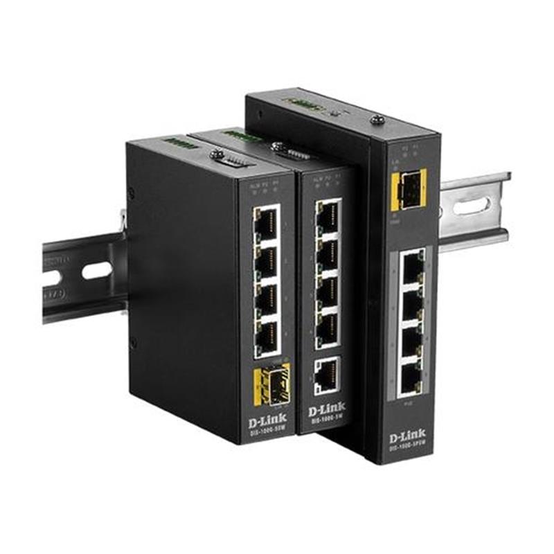 D-Link DIS-100G-5W Unmanaged L2 Gigabit Ethernet (10/100/1000) Zwart
