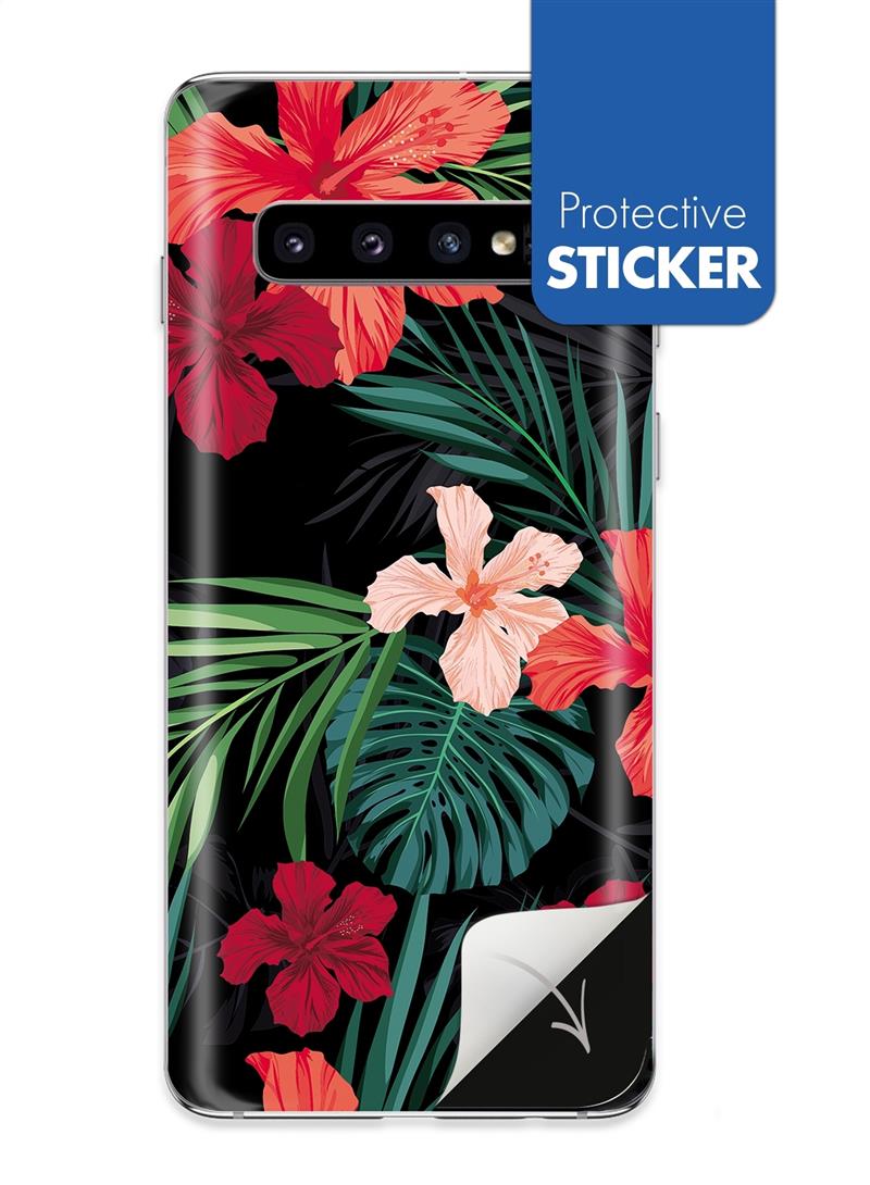 My Style PhoneSkin For Samsung Galaxy S10 Red Caribbean Flower