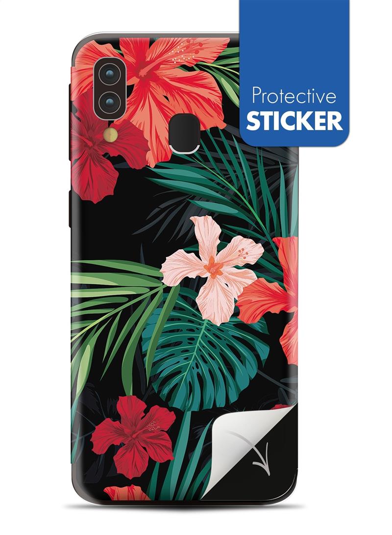 My Style PhoneSkin For Samsung Galaxy A40 Red Caribbean Flower