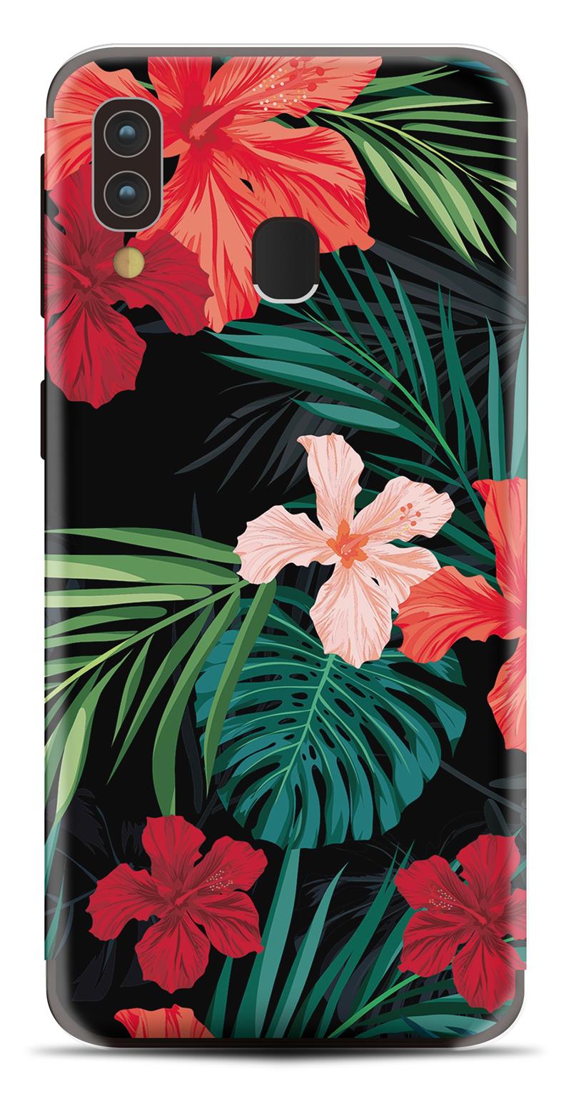My Style PhoneSkin For Samsung Galaxy A40 Red Caribbean Flower